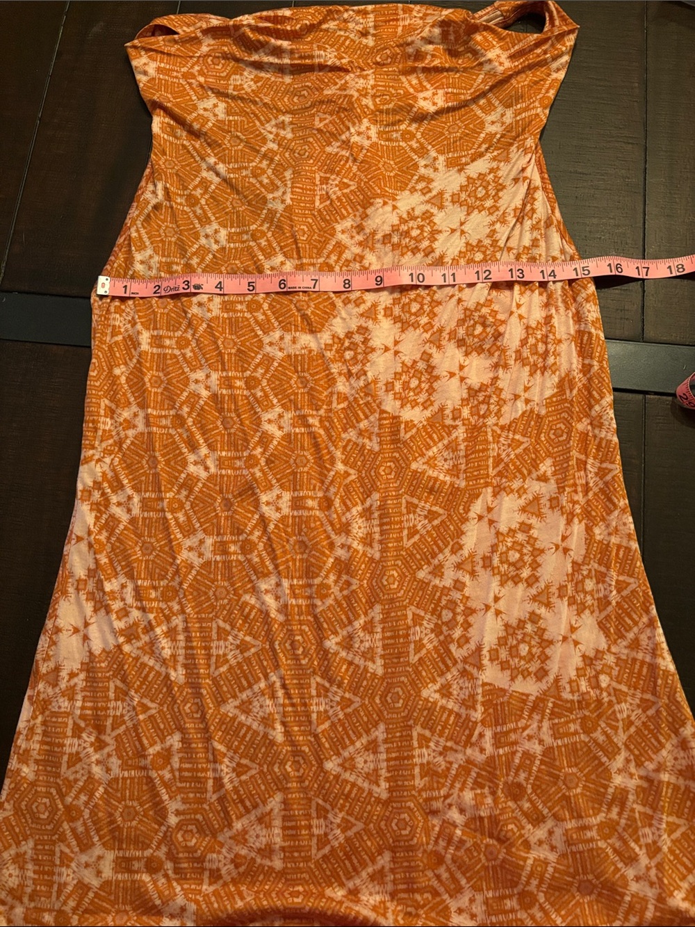 Banana Republic Orange Printed Mini Dress Racerback - Picture 5 of 8